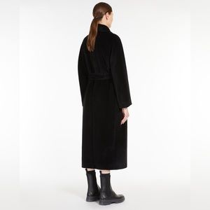 Vintage Regency Cashmere Neiman Marcus Black Long Coat Overcoat Trench Sz 6